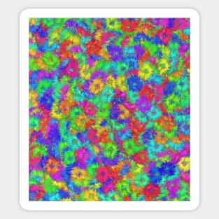 Abstract Rainbow Flower Paint Sticker